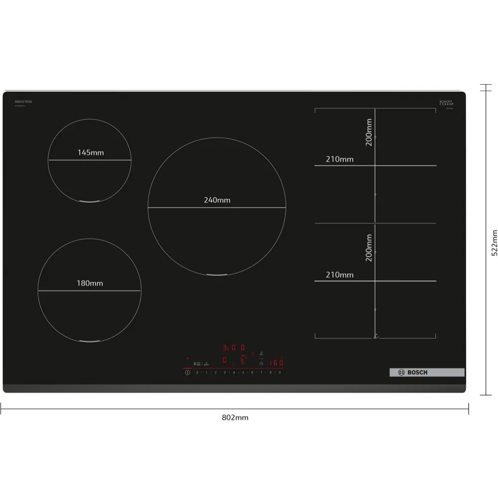 כיריים אינדוקציה BOSCH בוש PXV831HC1E - יבואן רשמי