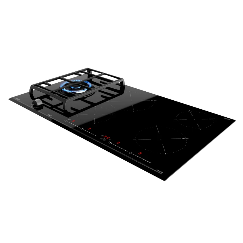 כיריים גז מזכוכית משולבות אינדוקציה ברוחב 90 ס"מ ו-5 אזורי בישול TEKA JZC 95314 AB