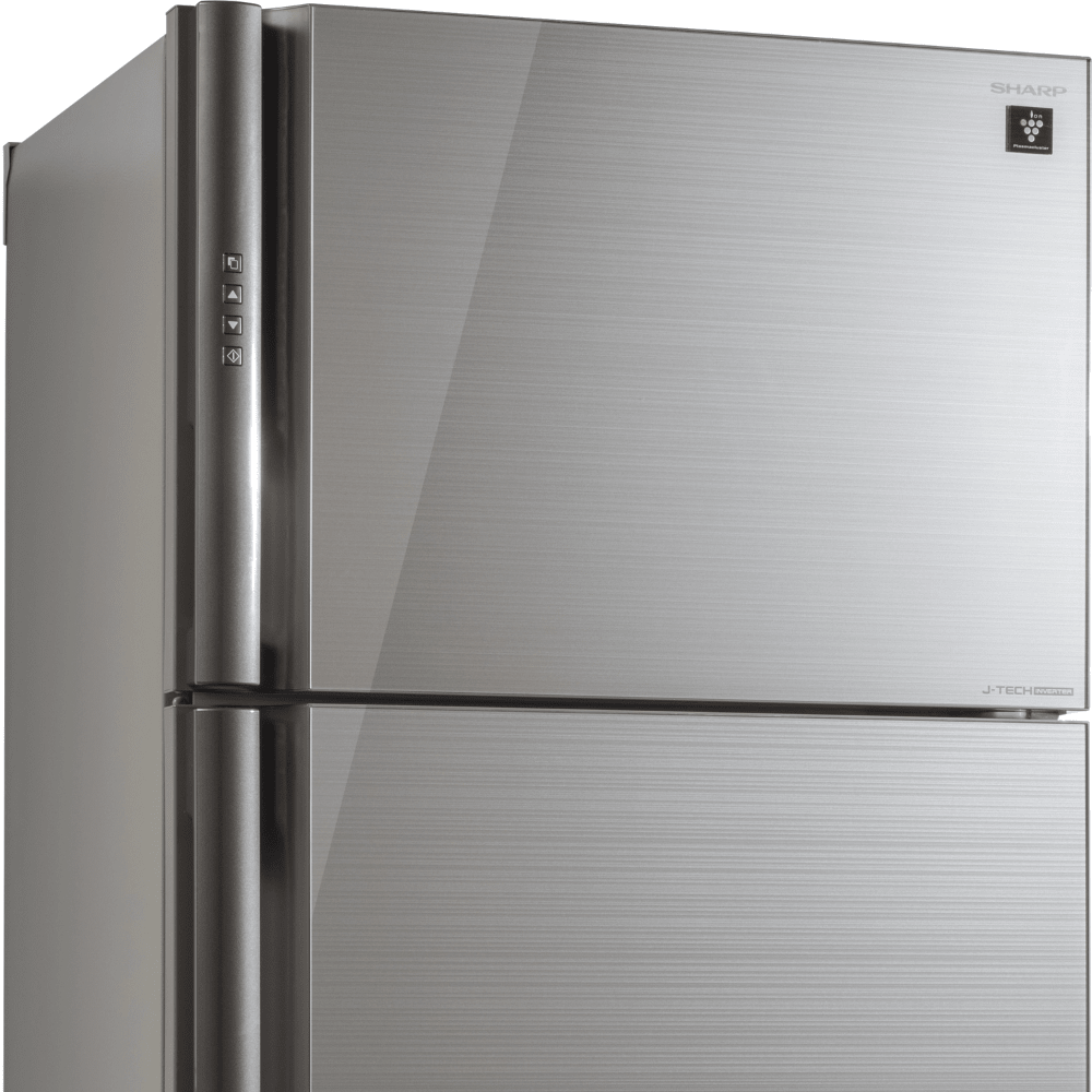 מקרר מקפיא עליון 588 ליטר נטו Sharp SJ-GPRN75D-SL - גימור זכוכית כסופה - K.B.V
