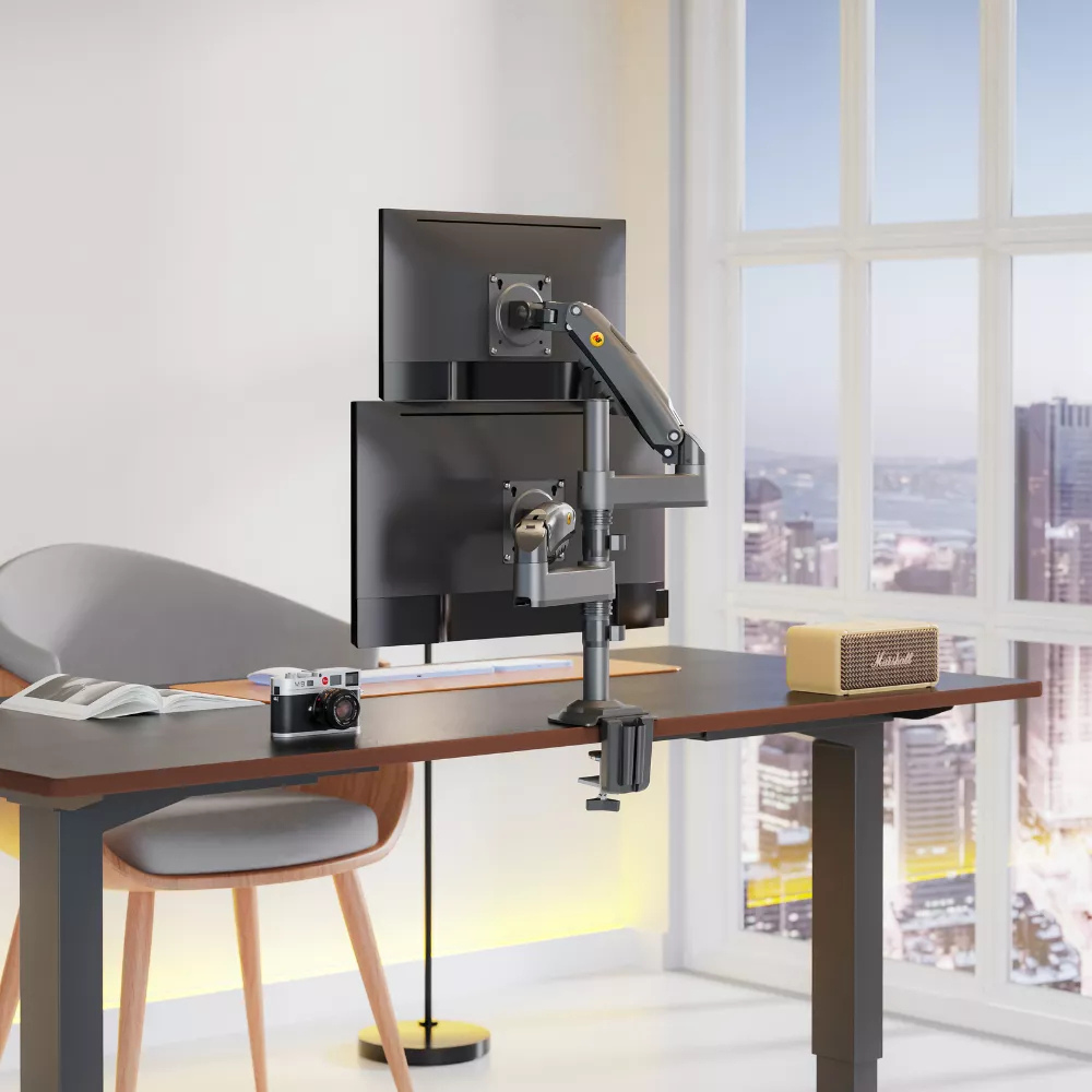 זרוע שולחנית דו מפרקית ל2 מסכי מחשב עד “27 Audio Line 6943223110740 - יבואן רשמי