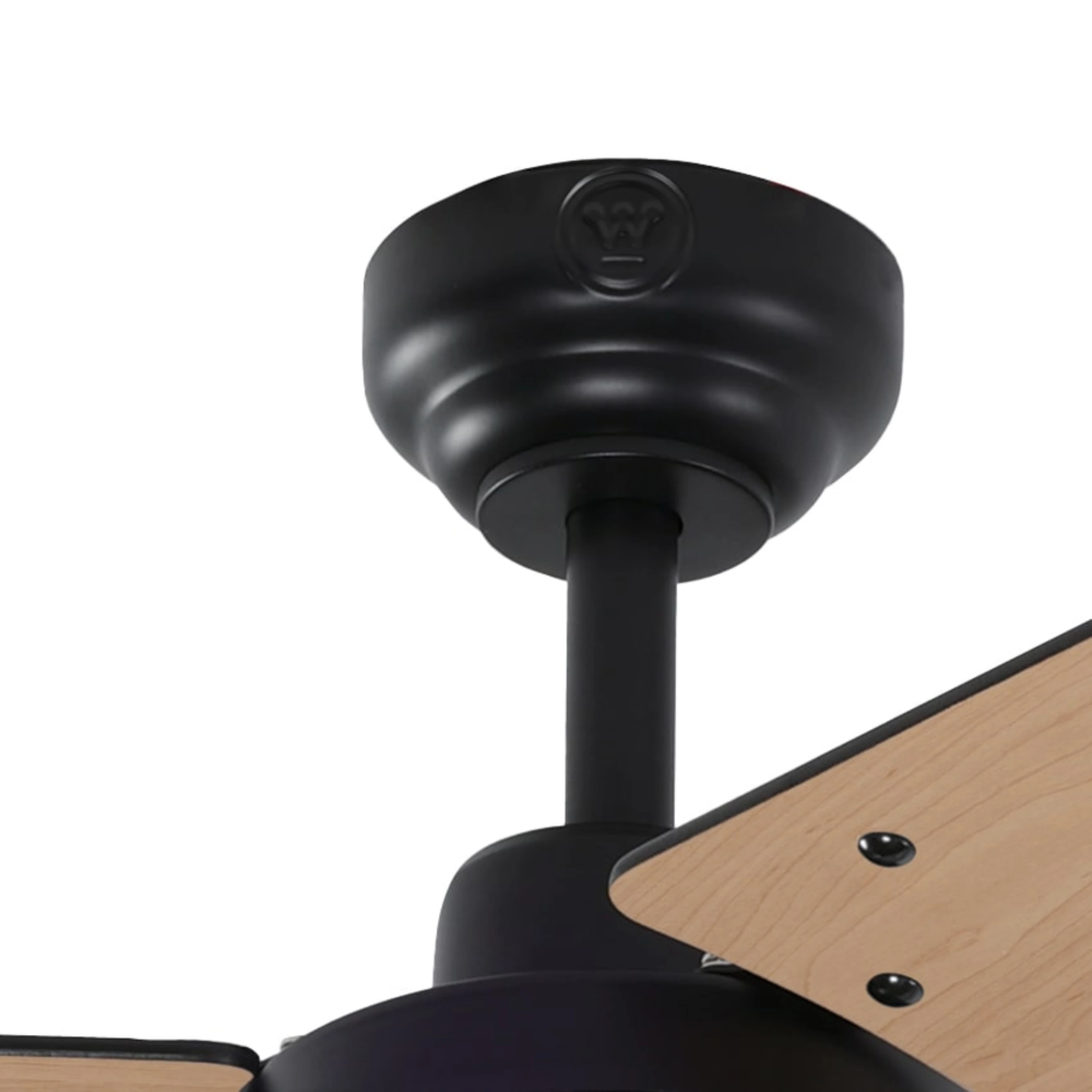 מאוורר תקרה כנפיים מתהפכות Westinghouse Talia 28W "52 - צבע שחור/ אלון שנתיים אחריות ע"י - יבואן הרשמי