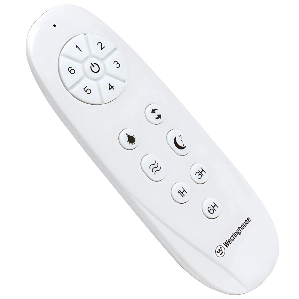 מאוורר תקרה מנוע DC עם שלט Westinghouse Montana 28W "42 - צבע לבן בשילוב אלון שנתיים אחריות ע"י - יבואן הרשמי