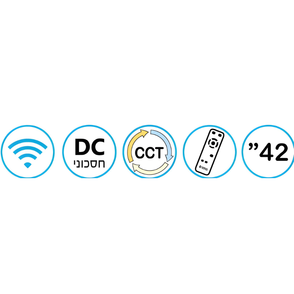מאוורר תקרה 42'' Longwood WIFI מנוע DC לבן 28W CCT עמעם ושלט Westinghouse - K.B.V