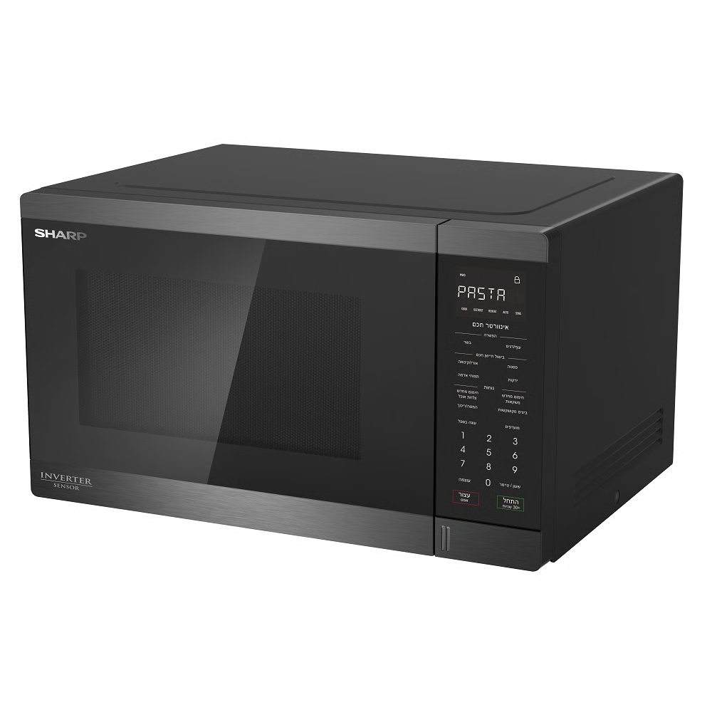 מיקרוגל דיגטלי שארפ נירוסטה מוברשת דלת שחורה דגם SHARP R-34IZ - יבואן רשמי