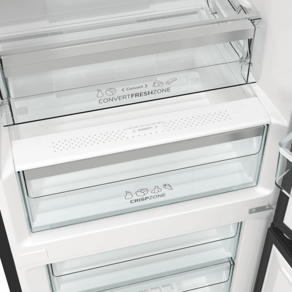 מקרר מקפיא תחתון 330 ליטר Gorenje NRK-6192-ABK - גימור שחור - K.B.V