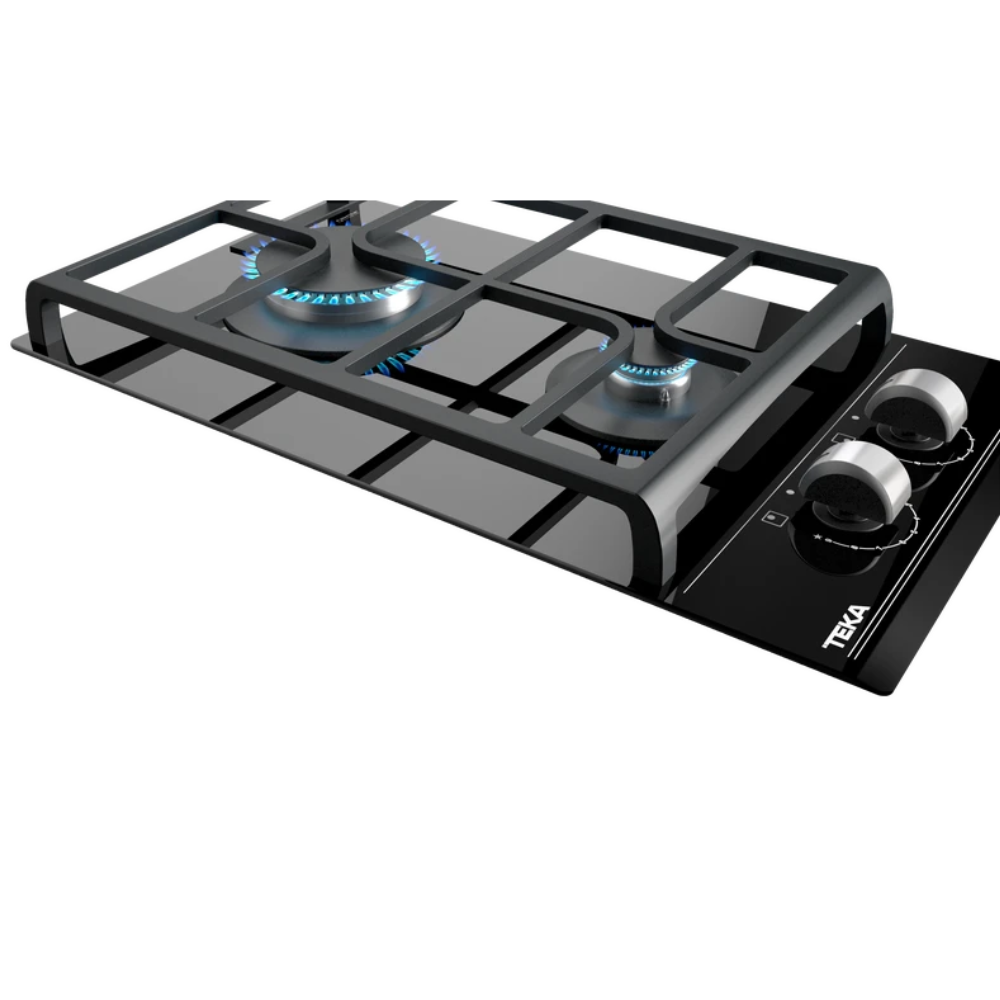 כיריים גז דומינו 30 ס”מ 2 מבערים Teka תקה GZC 32300 זכוכית שחורה - יבואן רשמי