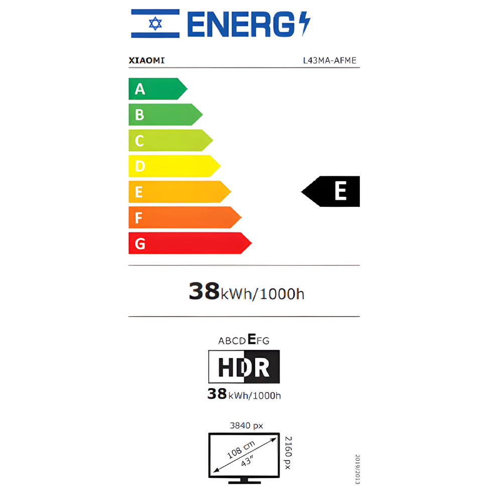 טלוויזיה חכמה Xiaomi 43" TV A 2025 43F Smart FHD L43MA-AFME - יבואן רשמי