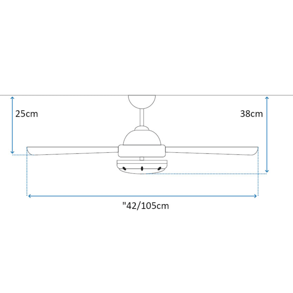 מאוורר תקרה Westinghouse Longwood 28W "42 - צבע לבן - K.B.V