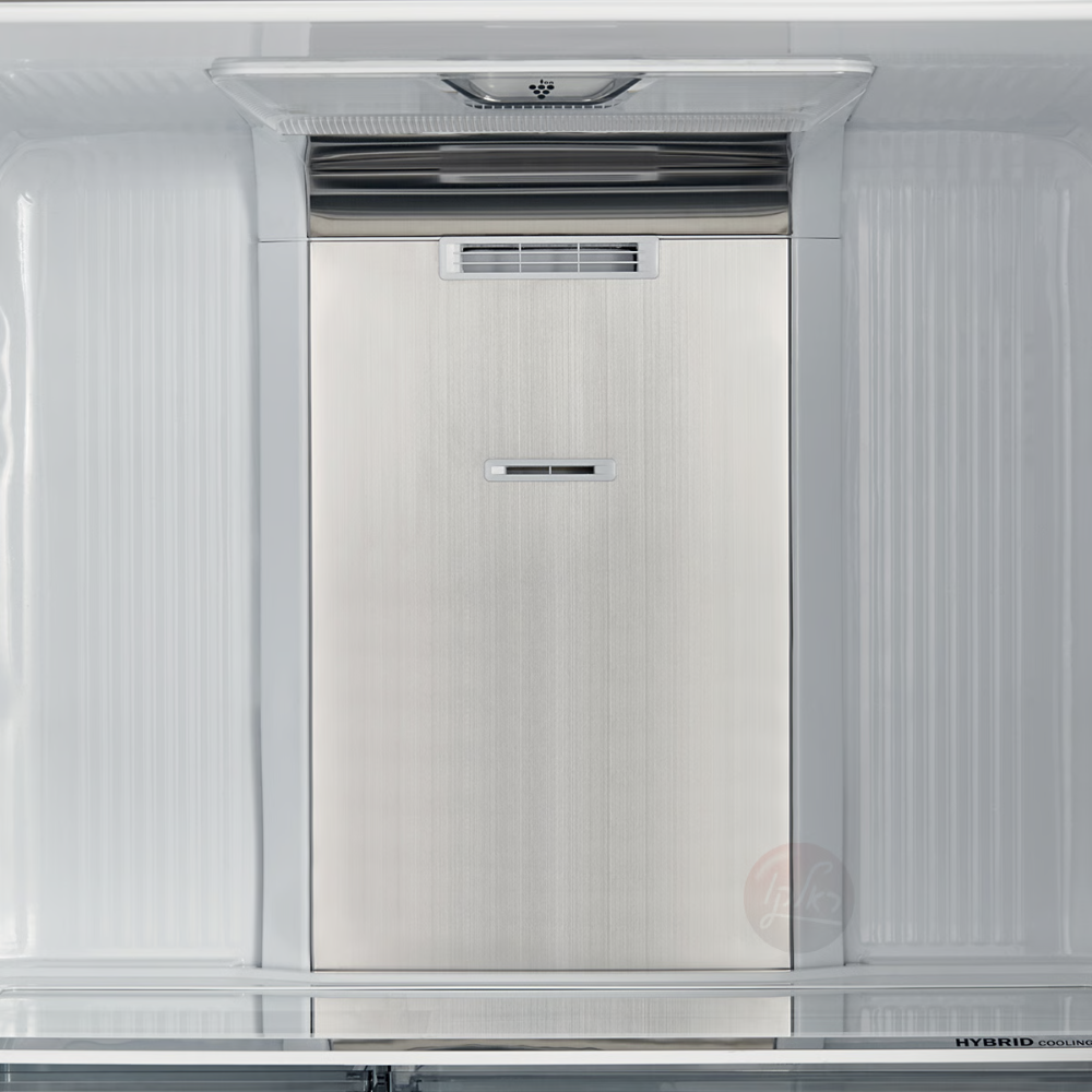 מקרר 5 דלתות מקפיא תחתון 661 ליטר נטו Sharp SJ-R9732 עם התקן שבת מובנה - גימור זכוכית לבנה - יבואן רשמי