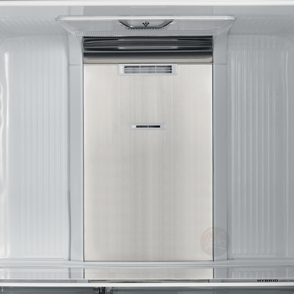 מקרר 5 דלתות מקפיא תחתון 661 ליטר נטו Sharp SJ-R9732 עם התקן שבת מובנה - גימור זכוכית לבנה - K.B.V