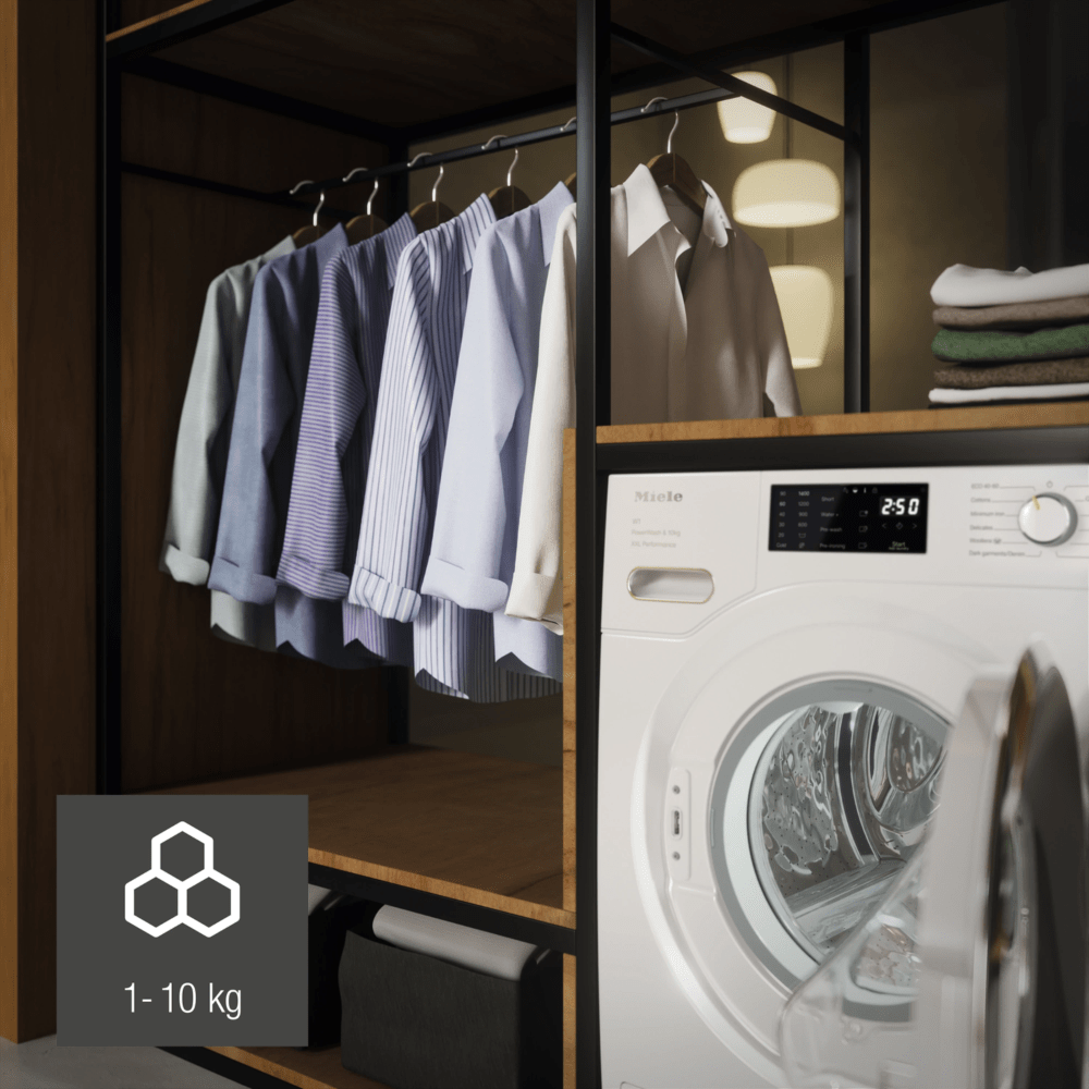 מכונת כביסה פתח חזית 10 ק"ג Miele WWK 360 WCS במהירות 1400 סל"ד - תוצרת גרמניה - צבע לבן - K.B.V