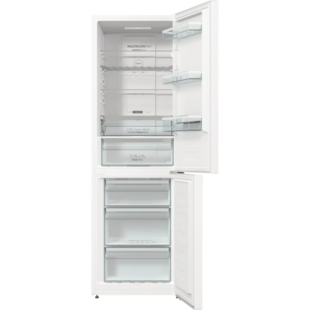 מקרר מקפיא תחתון 300 ליטר נטו Gorenje NRK6192AW4 - גימור לבן - יבואן רשמי