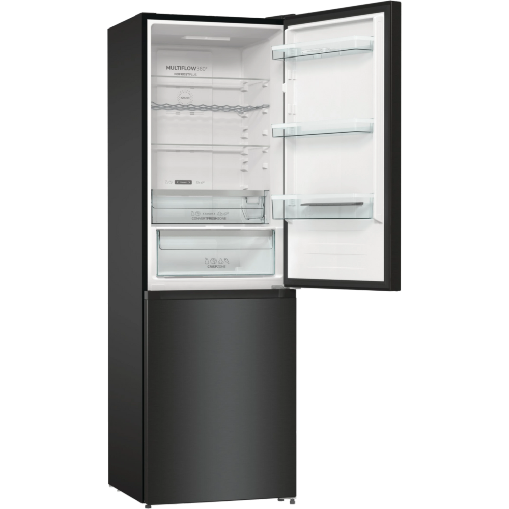 מקרר מקפיא תחתון 300 ליטר Gorenje NRK619EABXL4 יחידה - צבע נירוסטה מושחרת - יבואן רשמי