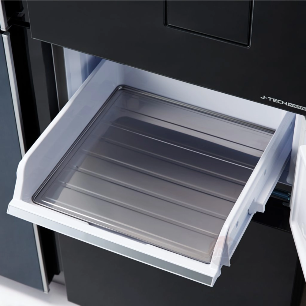 מקרר 5 דלתות 668 ליטר Sharp SJ-9630-SL עם התקן שבת מהדרין - גימור נירוסטה מושחרת - יבואן רשמי