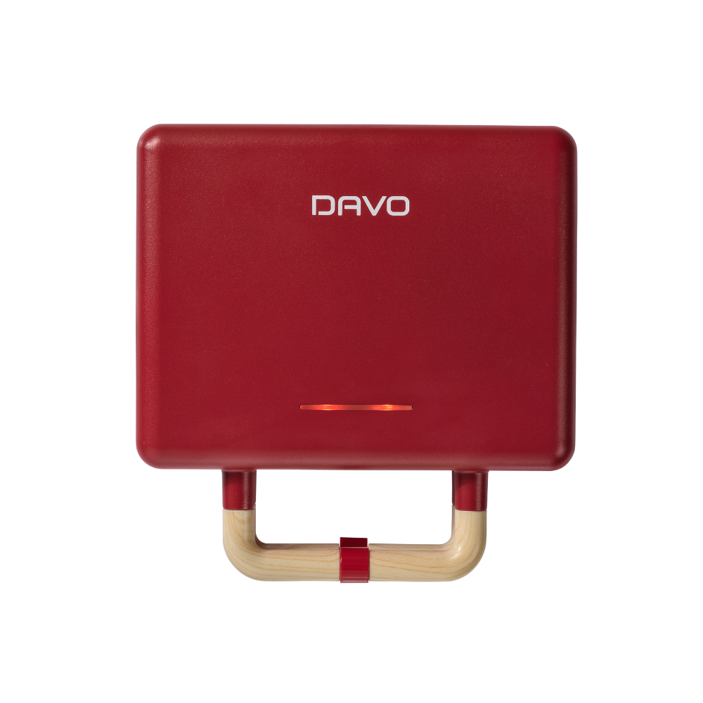 טוסטר וופל בלגי Davo DAV622 - בצבע אדום - יבואן רשמי