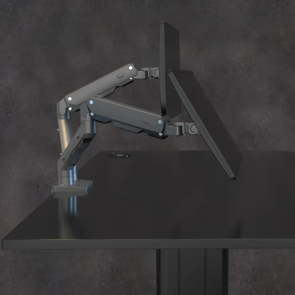 זרוע כפולה ארוכה ל2 מסכי מחשב בגודל 27″ עד 34″ NB - North Bayou NB-G65 - יבואן רשמי