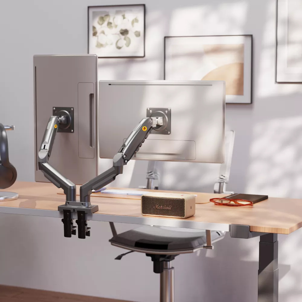 מתקן שולחני דו מפרקי ל2 מסכי מחשב עד “27 Audio Line 6943223110405 - יבואן רשמי