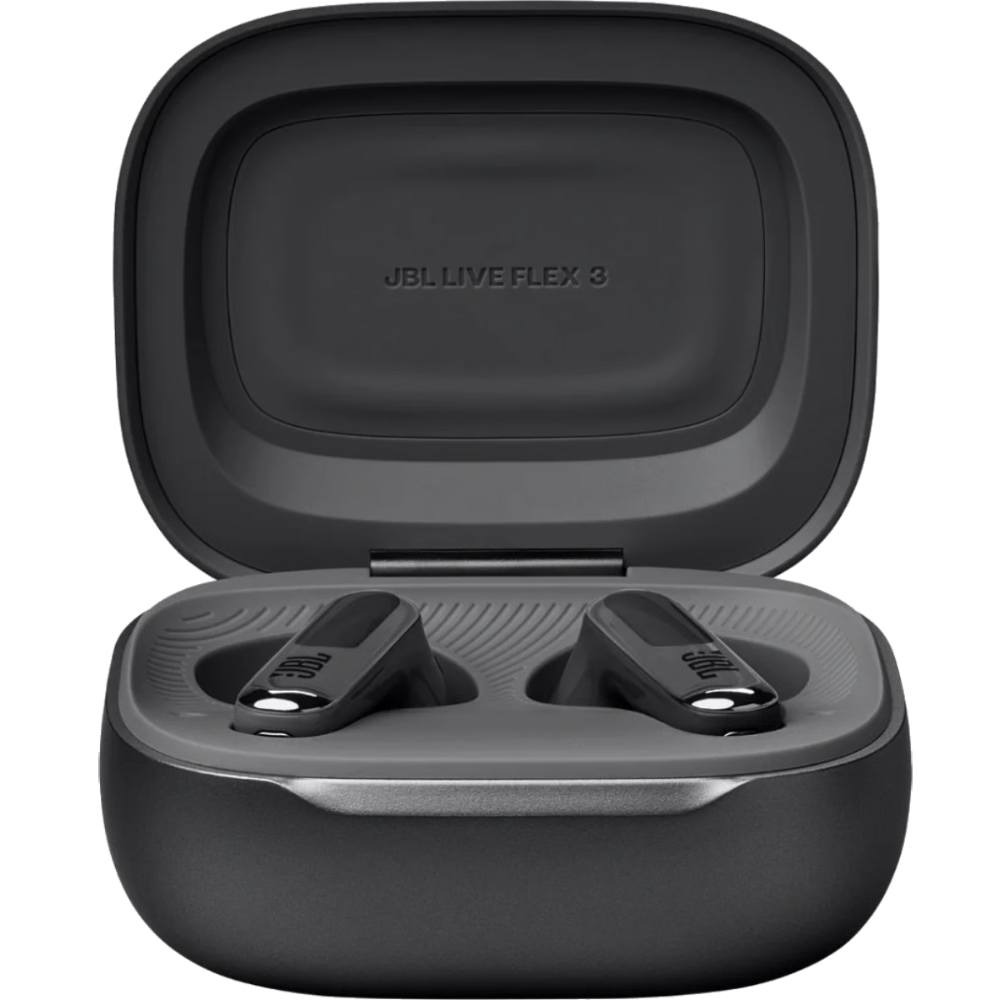 אוזניות אלחוטיות עם מארז טעינה חכם JBL Live Flex 3 TWS ANC IP54 - צבע שחור שנה אחריות ע"י - יבואן הרשמי