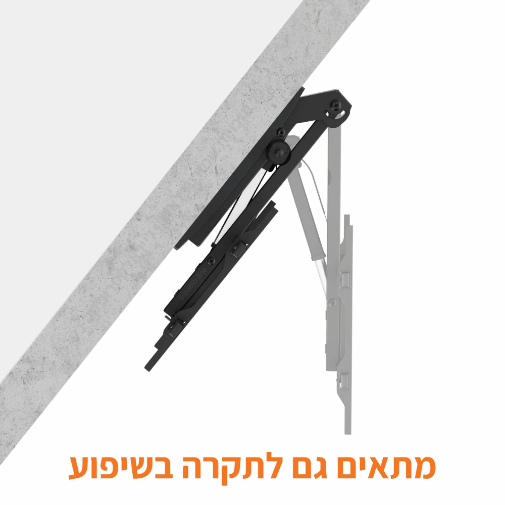 זרוע תקרה חשמלית חכמה עם בוכנה למסכים בגודל עד 86″ Lumi Legend / Brateck PLB-M0748 - יבואן רשמי