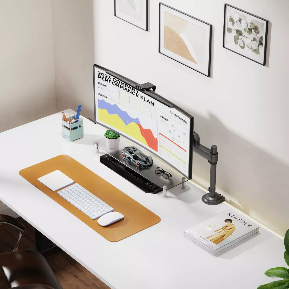 זרוע שולחנית דו מפרקית ארגונומית למסך מחשב עד 30″ Audio Line NB-H100 - יבואן רשמי