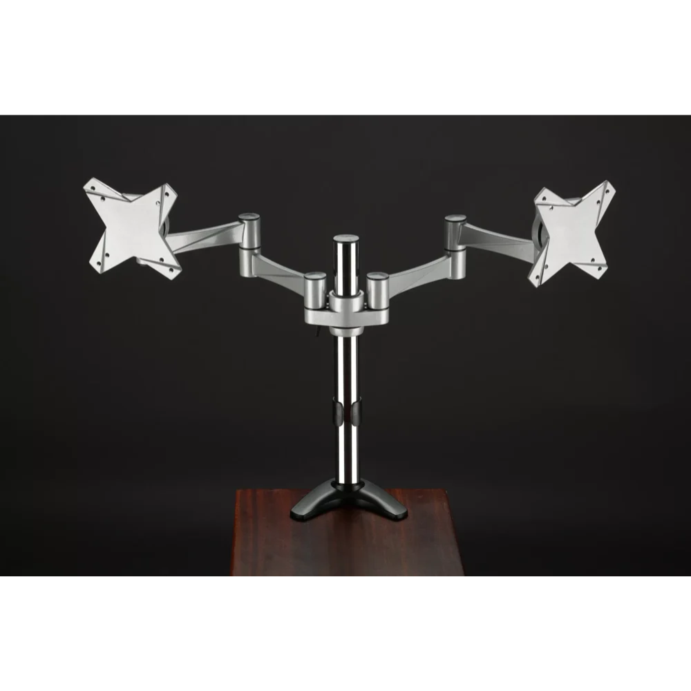 זרוע שולחנית דו מפרקית ארגונומית ל2 מסכי מחשב עד “27 Audio Line LDT02-C024 - יבואן רשמי