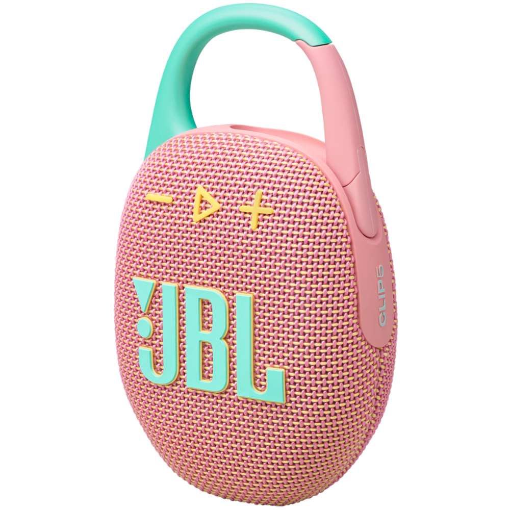 רמקול אלחוטי JBL Clip 5 IP67 7W - צבע ורוד שנה אחריות ע"י - יבואן הרשמי