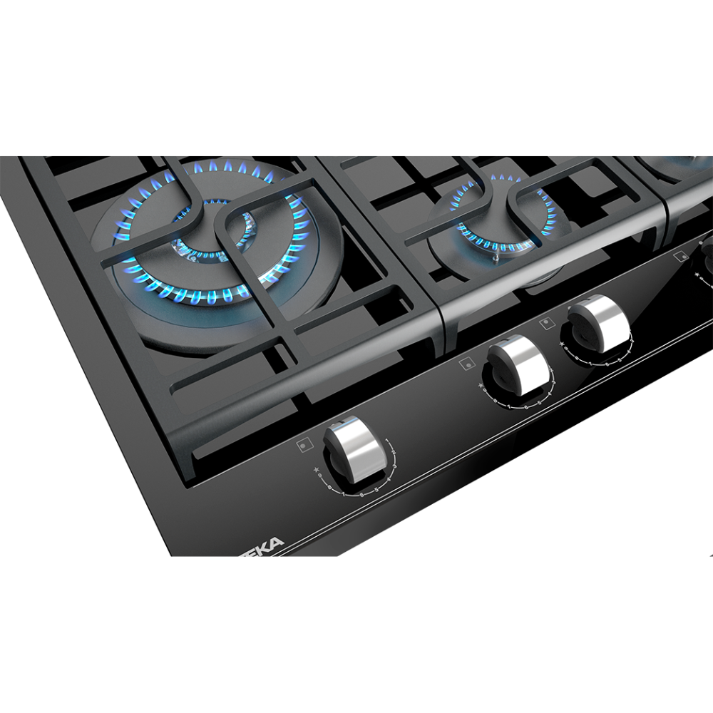 כיריים גז מזכוכית ברוחב 75 ס"מ 5 מבערים TEKA GZC-85320 - יבואן רשמי
