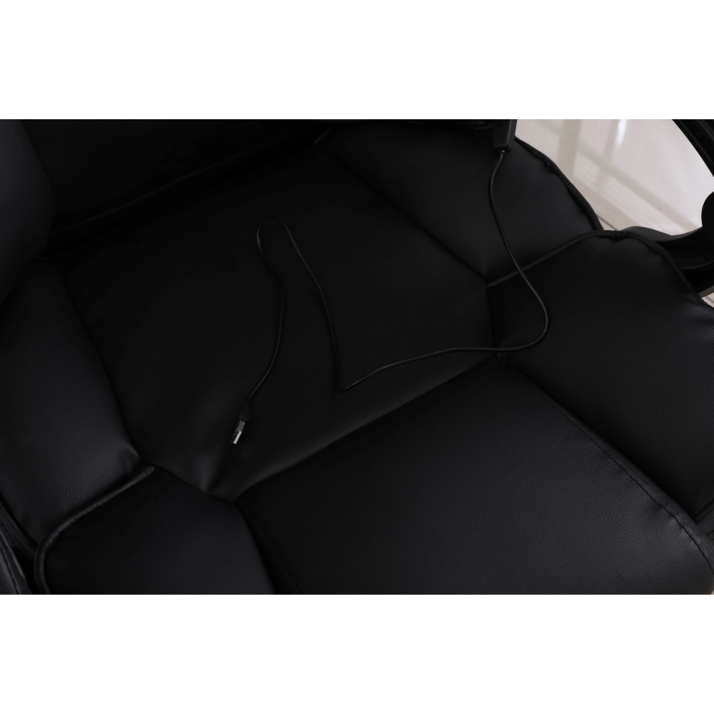 כסא מנהל אורטופדי כולל מסאג' רטט והדום דגם Rosso Italy MSH-8-2F - צבע שחור - יבואן רשמי