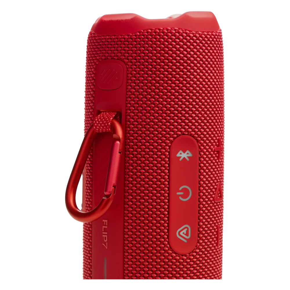 רמקול Bluetooth אלחוטי נייד JBL Flip 7 - צבע אדום שנה אחריות ע"י - יבואן הרשמי