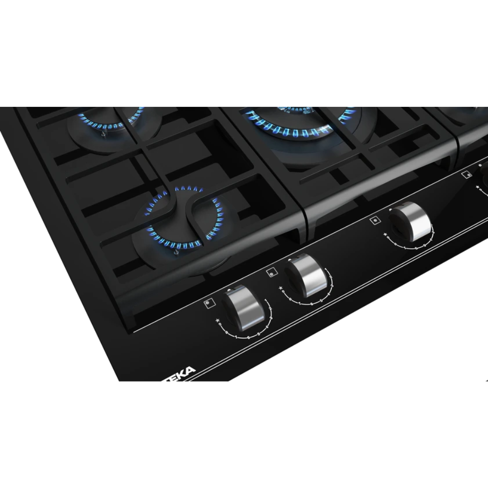 כיריים גז מזכוכית ברוחב 70 ס"מ עם פונקציית ExactFlame 5 מבערים TEKA GZC 75330 XB - יבואן רשמי