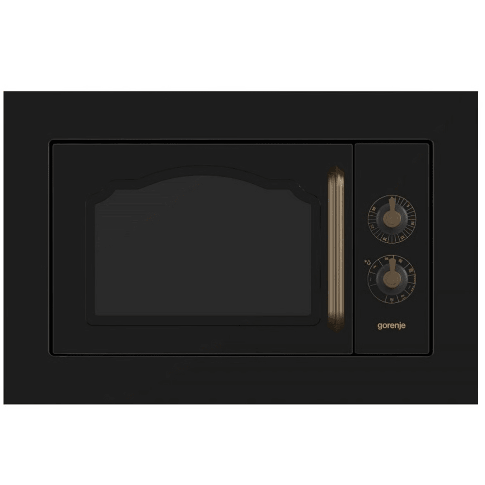 מיקרוגל בנוי רטרו 39 ס"מ דגם Gorenje BM235 CLB - דלת בצבע שחור - K.B.V