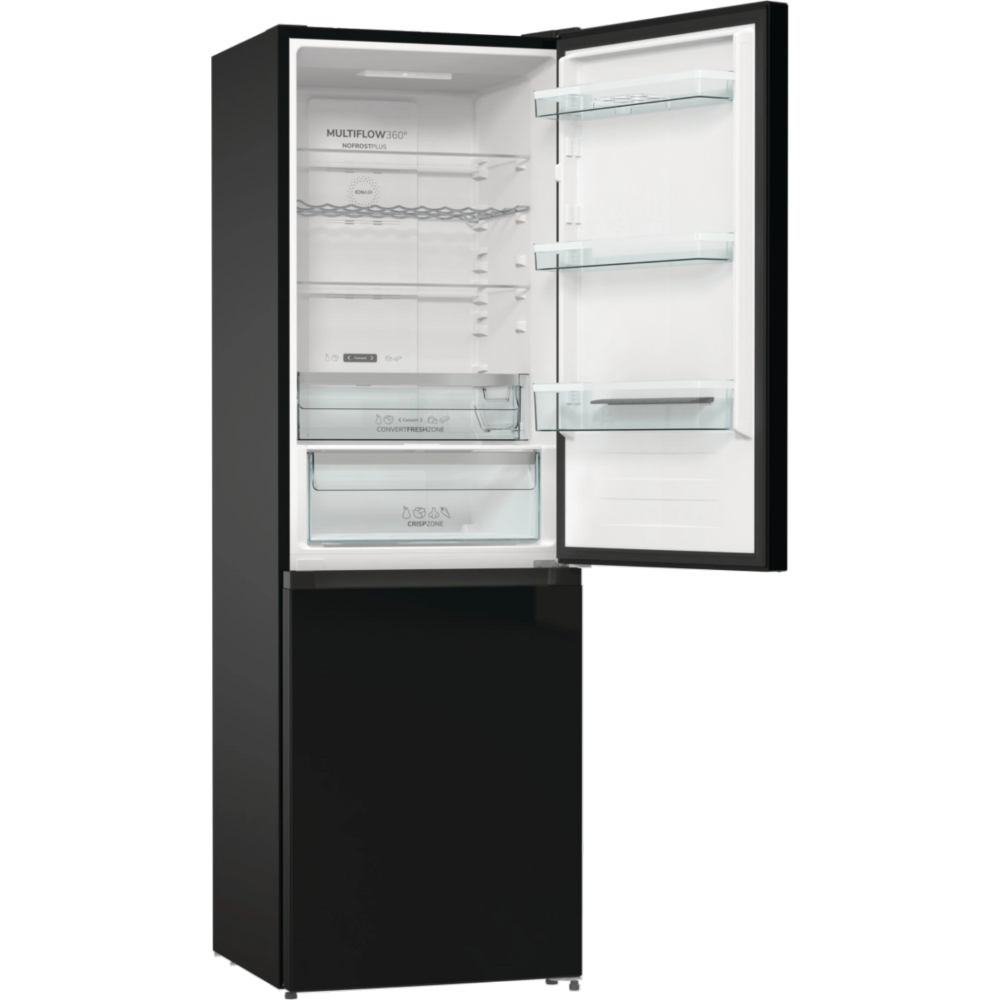 מקרר מקפיא תחתון 330 ליטר Gorenje NRK-6192-ABK - גימור שחור - יבואן רשמי