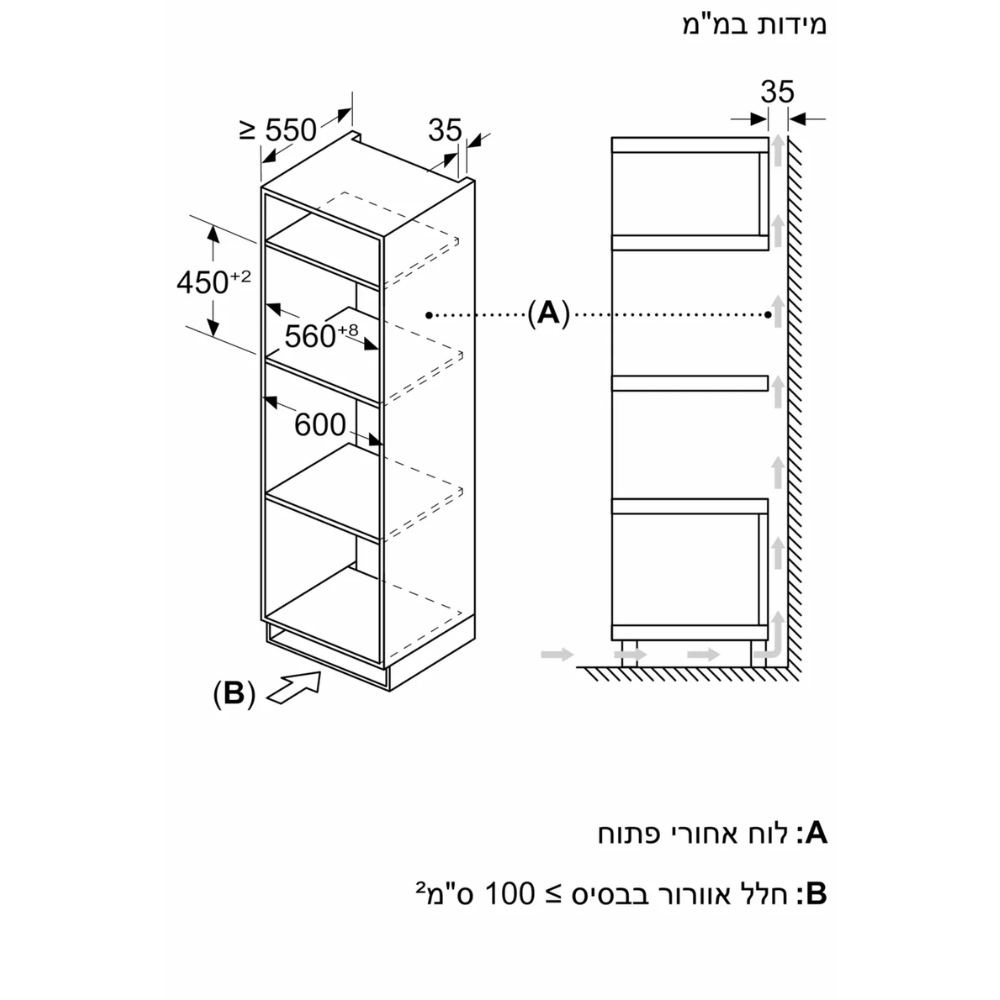 מיקרוגל בנוי משולב גריל BOSCH בוש CMA585GB1 - יבואן רשמי