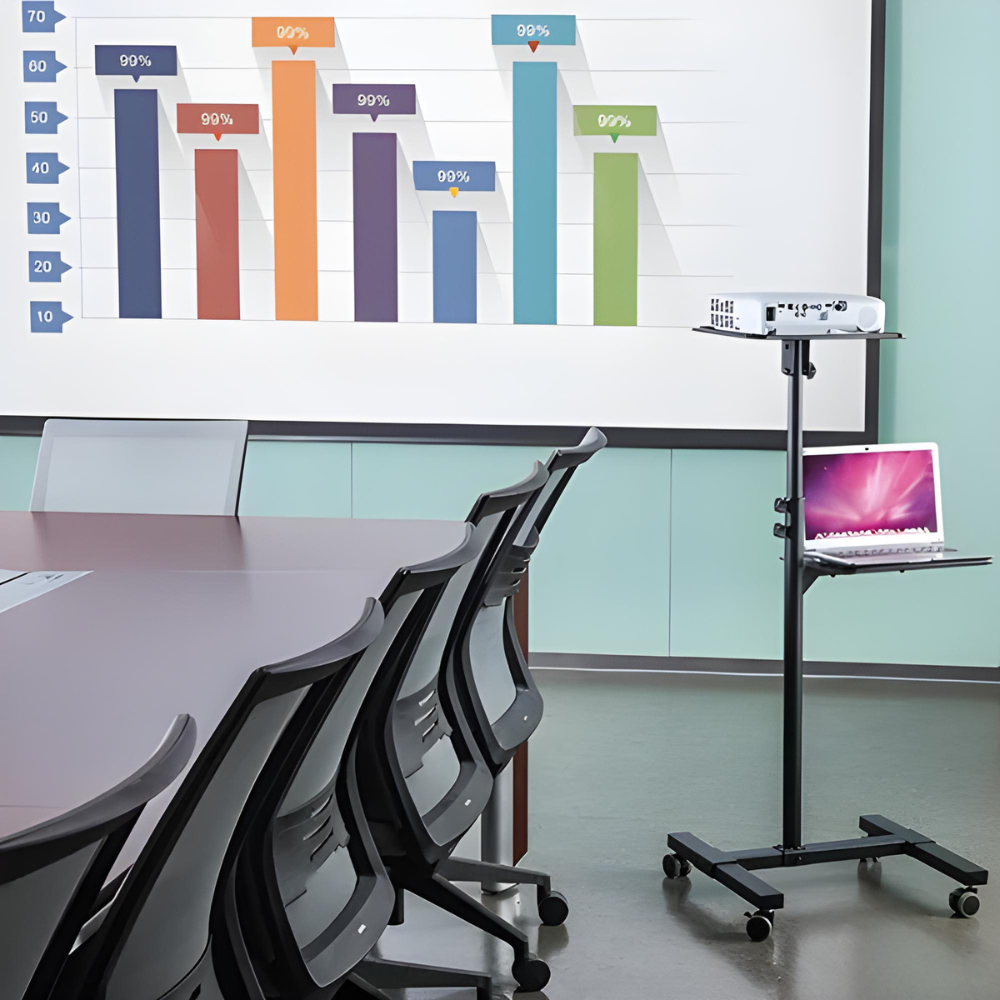 עגלה ניידת למקרן ולפטופ Lumi Legend / Brateck TS-8 - יבואן רשמי