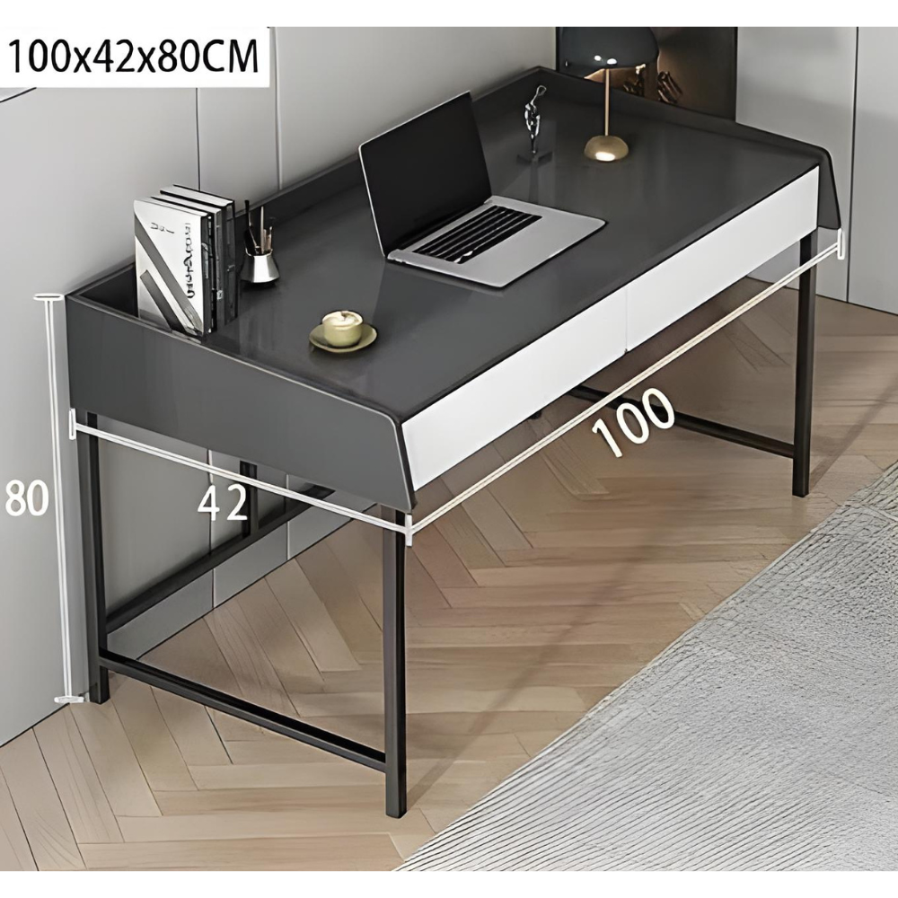 שולחן קונסולה שידת כניסה רוחב 100 סמ עם מגירות דגם MSH-12-10 מבית ROSSO ITALY משטח עליון אפור - יבואן רשמי