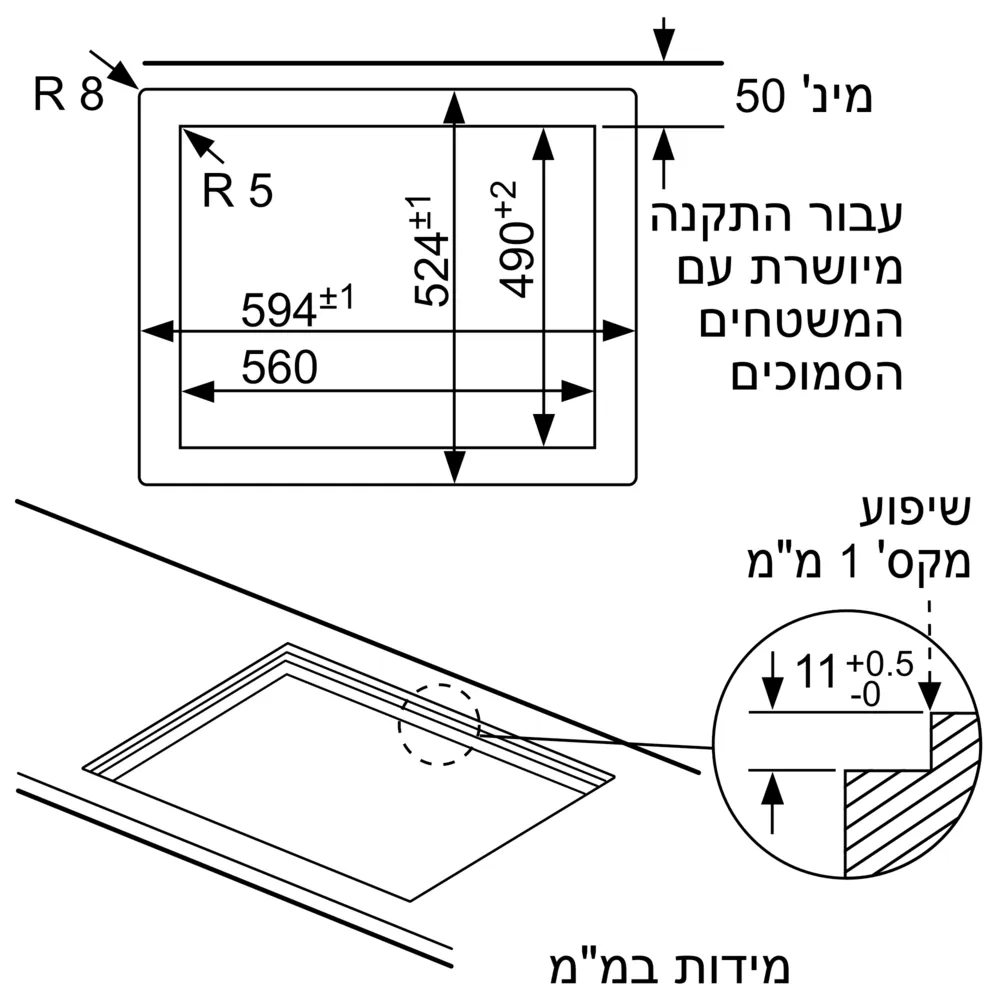 כיריים גז 4 מבערים Bosch דגם FlameSelect PPH6A6M25Y - יבואן רשמי