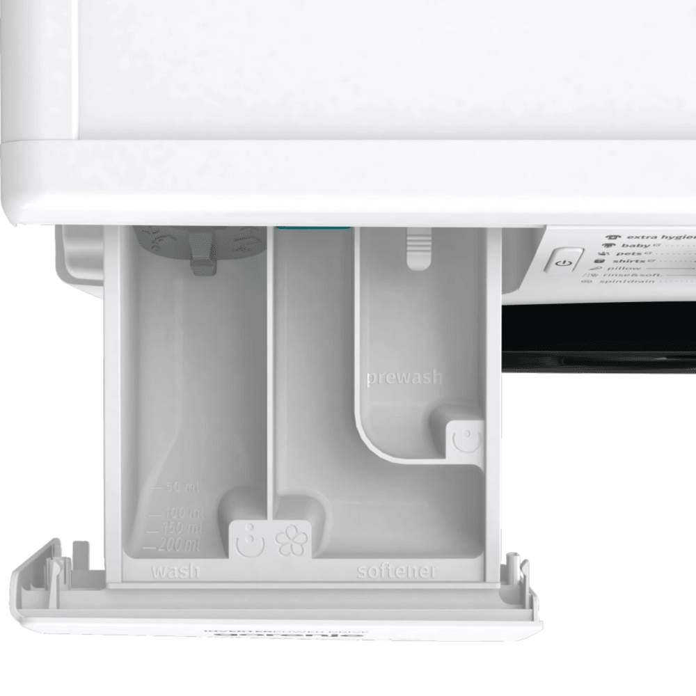 מכונת כביסה פתח חזית 9 ק"ג Gorenje WNEI94AS במהירות 1400 סל"ד - צבע לבן - K.B.V