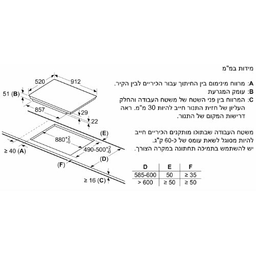 כיריים אינדוקציה סימנס 90 ס”מ SIEMENS EX975KXW1E - יבואן רשמי