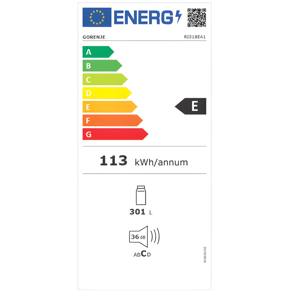 מקרר אינטגרלי דלת אחת 301 ליטר נטו Gorenje RI518EA1 - K.B.V