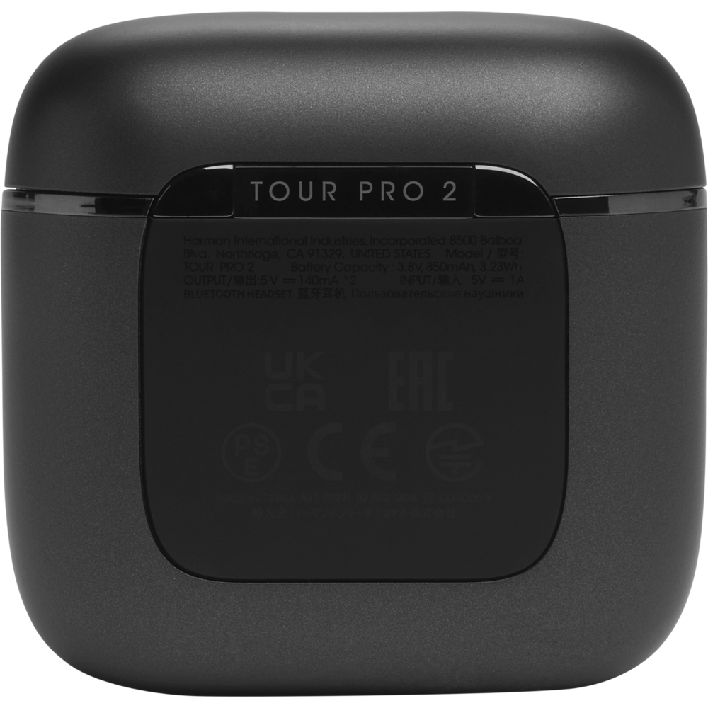 אוזניות אלחוטיות כיסוי חכם JBL Tour Pro 2 TWS ANC IPX5 - צבע שחור שנה אחריות ע"י - יבואן הרשמי