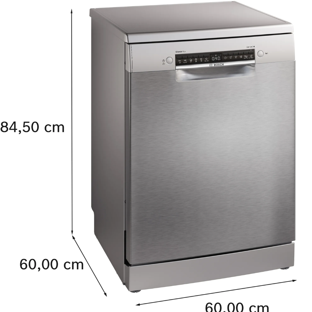 מדיח כלים רחב עומד Bosch Serie 4 SMS4HAI19Y - דמוי נירוסטה - תוצרת גרמניה - אחריות יבואן רשמי BSH