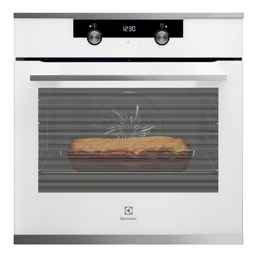 תנור אפייה בנוי תוצרת גרמניה 71 ליטר לבן דגם ELECTROLUX EOH74279V| אחריות יבואן רשמי תוצרת גרמניה