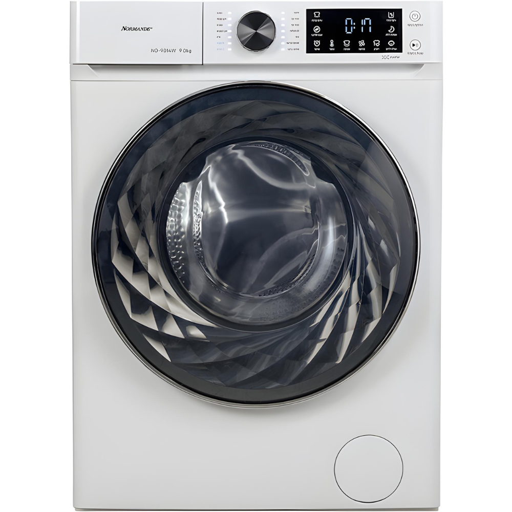 מכונת כביסה 9 ק"ג Normande דגם ND-9014 לבן, לוח בקרה בעברית