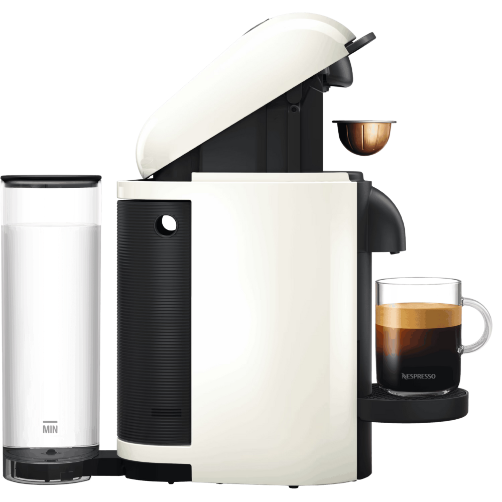 מכונת קפה Nespresso GCB2 Vertuo Plus - צבע לבן שנה אחריות ע"י היבואן הרשמי