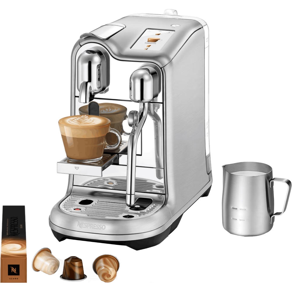 מכונת קפה Nespresso J620 Creatista Pro - צבע נירוסטה שנה אחריות ע"י היבואן הרשמי