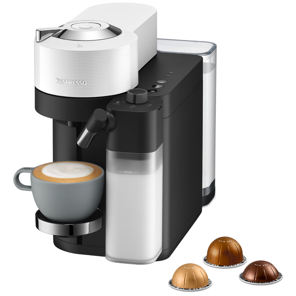 מכונת קפה Nespresso Vertuo Lattissima GDV5-IL-WH-NE - צבע לבן שנה אחריות ע"י היבואן הרשמי