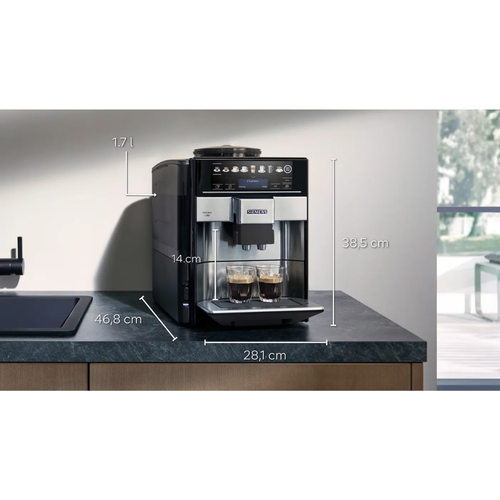 מכונת קפה אוטומטית מלאה Siemens EQ.6 Plus S500 TE655203RW - שנתיים אחריות יבואן רשמי