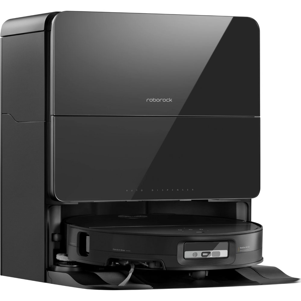 שואב אבק רובוטי שוטף Roborock Saros 10 - צבע שחור שנה אחריות ע"י - יבואן הרשמי