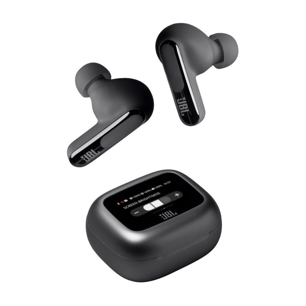 אוזניות אלחוטיות עם מארז טעינה חכם JBL Live Beam 3 TWS ANC IP55 - צבע שחור שנה אחריות ע"י - יבואן הרשמי