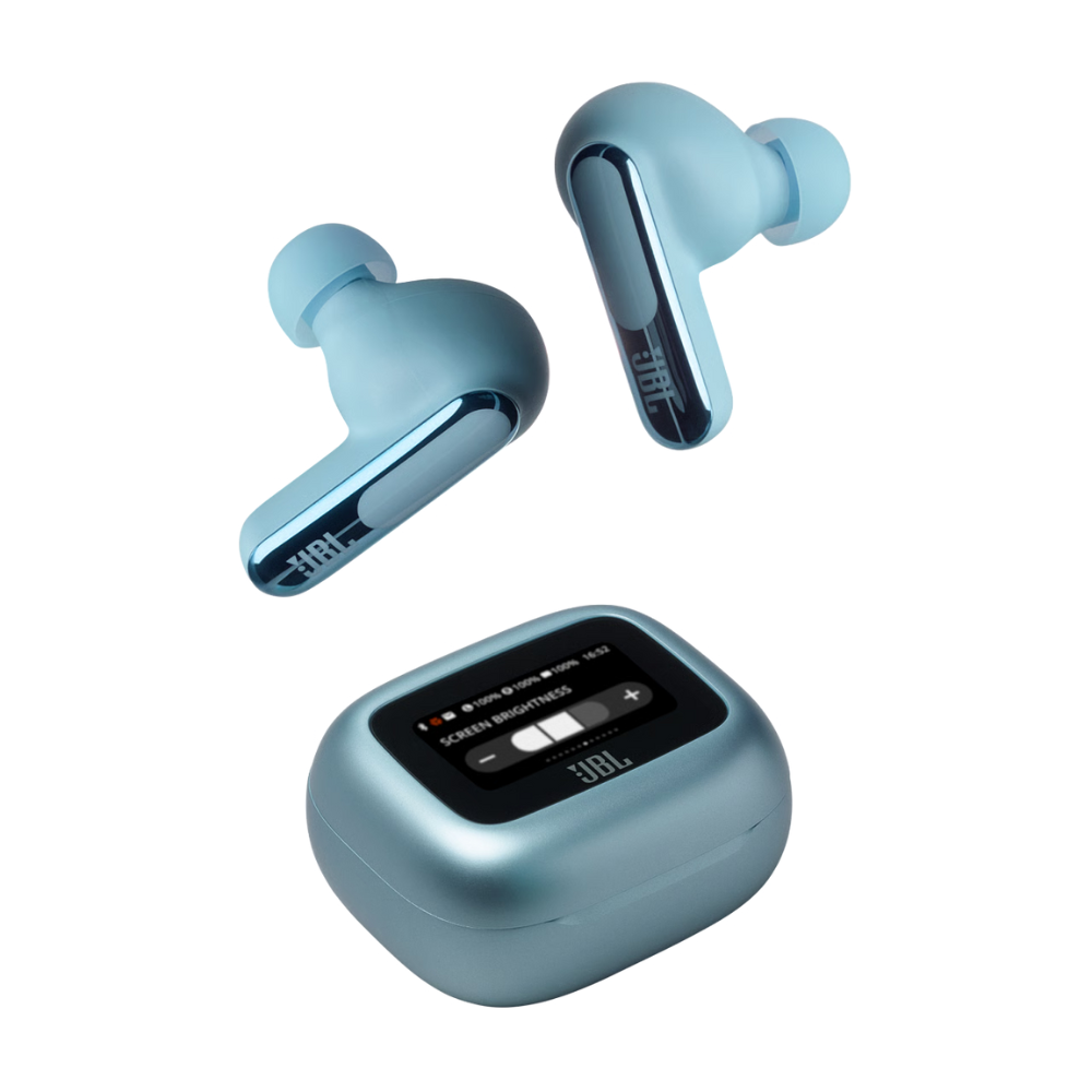 אוזניות אלחוטיות עם מארז טעינה חכם JBL Live Beam 3 TWS ANC IP55 - צבע כחול שנה אחריות ע"י היבואן הרשמי